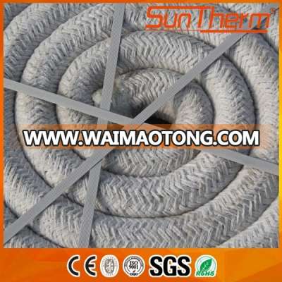 Stainless steel wire reinforced ceramic fiber textile rope